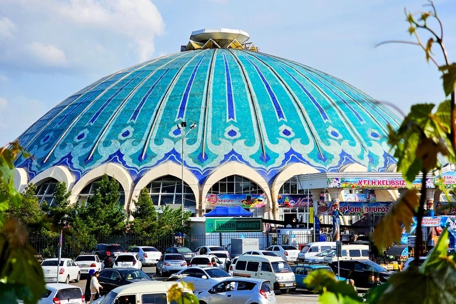 Bazar Chorsu Tashkent - Cupola Turchese Monumentale vista panoramica
